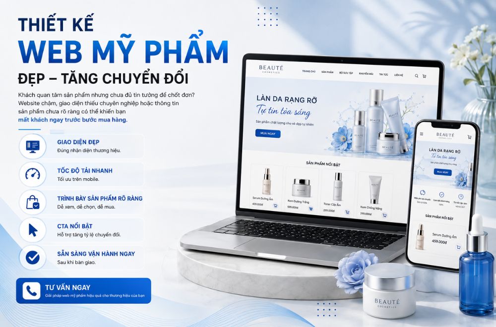 Xem thêm: Khóa học chạy quảng cáo Facebook Online 1 kèm 1 Dich-vu-thiet-ke-web-my-pham-chuyen-nghiep