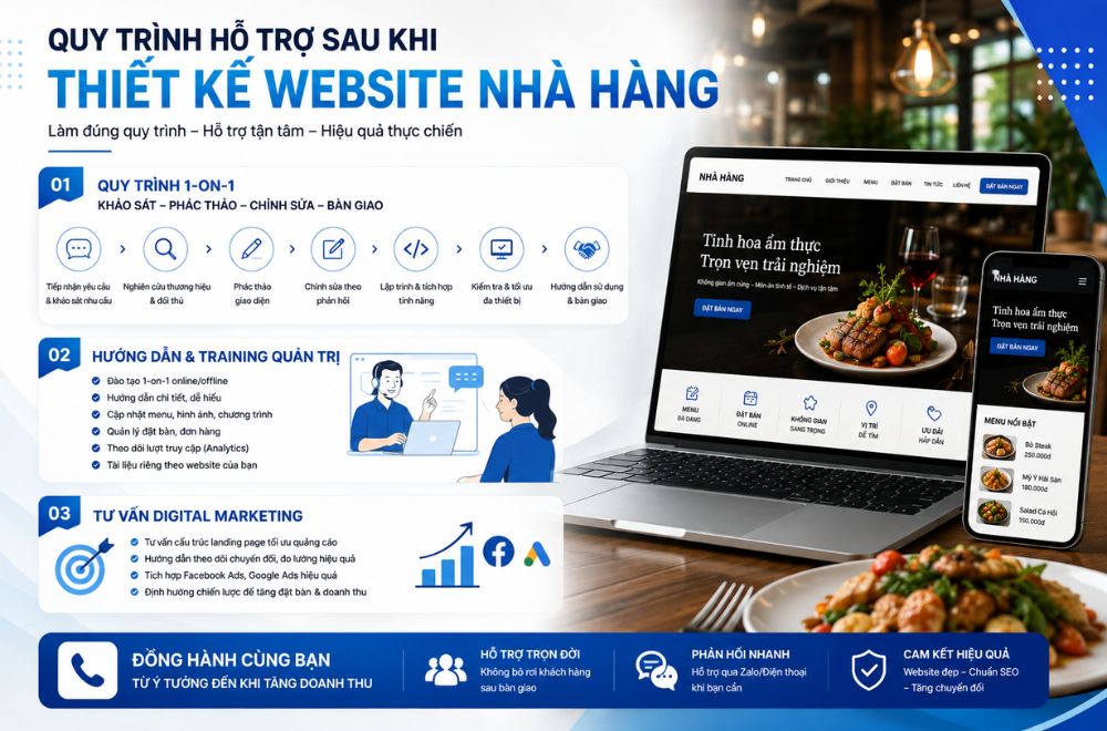 Quy-trinh-ho-tro-sau-thiet-ke-website-nha-hang-tại-Vintes